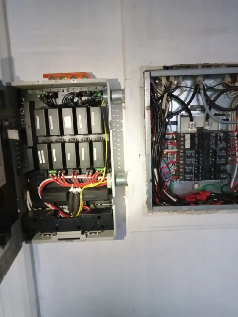 Electrical panel upgrade completed for Security Camera Wiring in Louisville